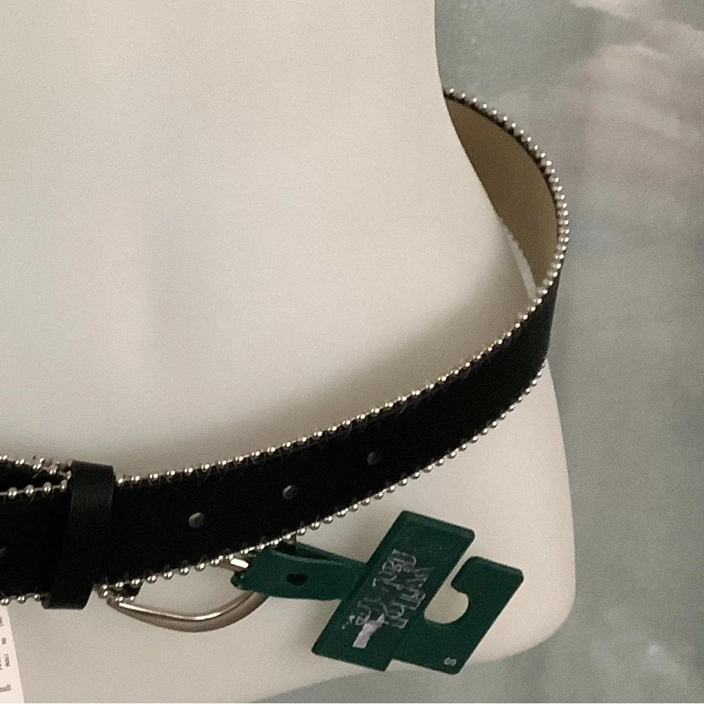 Fashion Buckle Belt With Shot Bead Edge